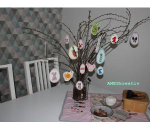 ITH Stickdatei - Osterbaum Anhänger